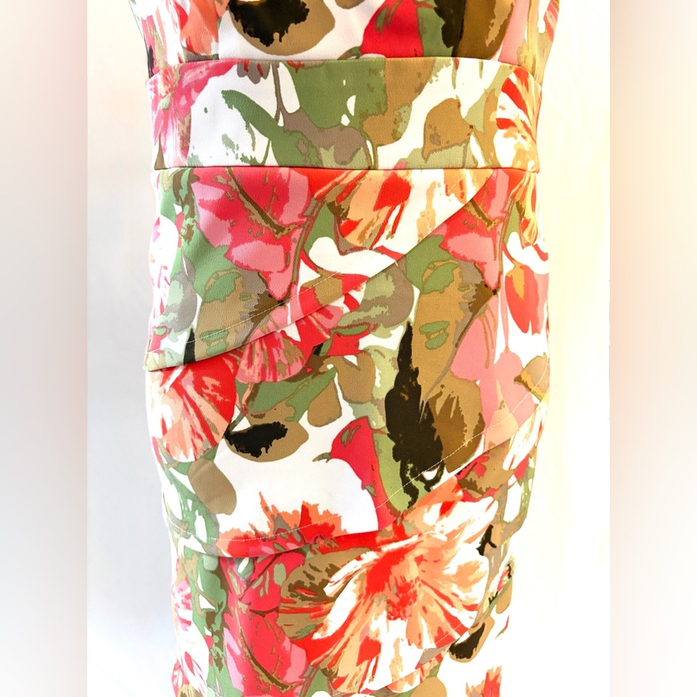 Connected Apparel tropical floral print sheath dress. - Picture 2 of 8
